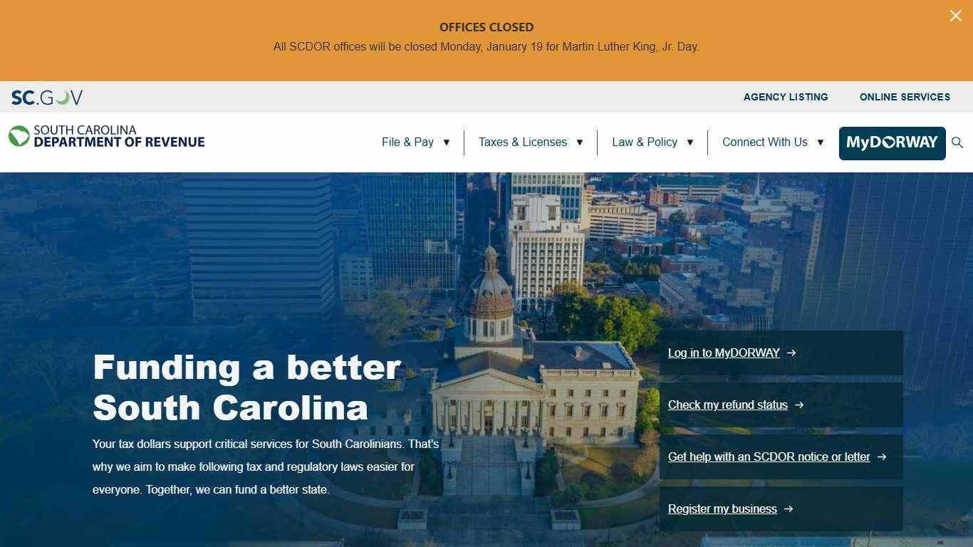 Home | South Carolina Department of Revenue