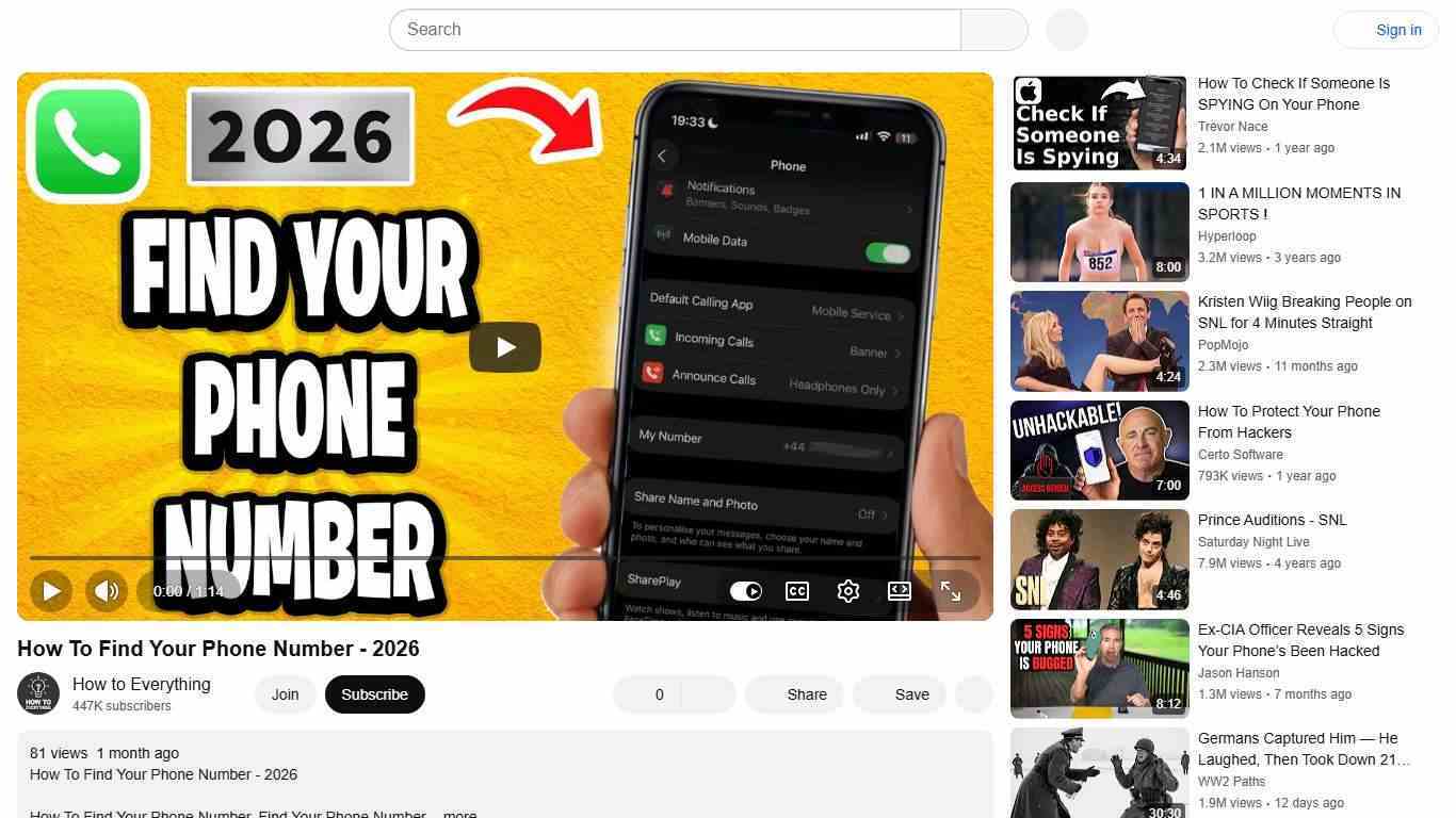 How To Find Your Phone Number - 2026 - YouTube